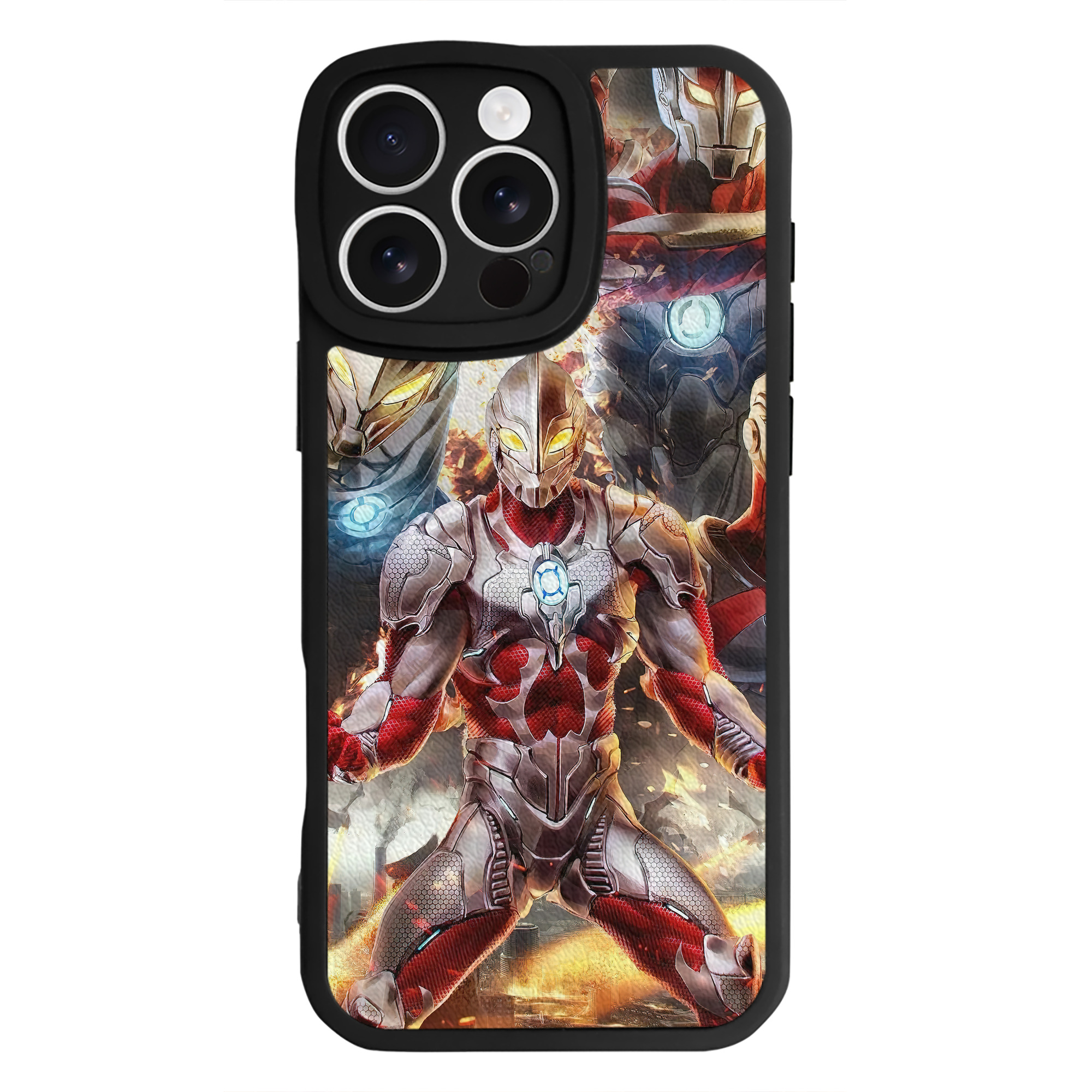（画像用） ウルトラマン Ultraman 【iPhone 16シリーズ対応】シリコンスマホケース（レザー調） 材質：シリコン